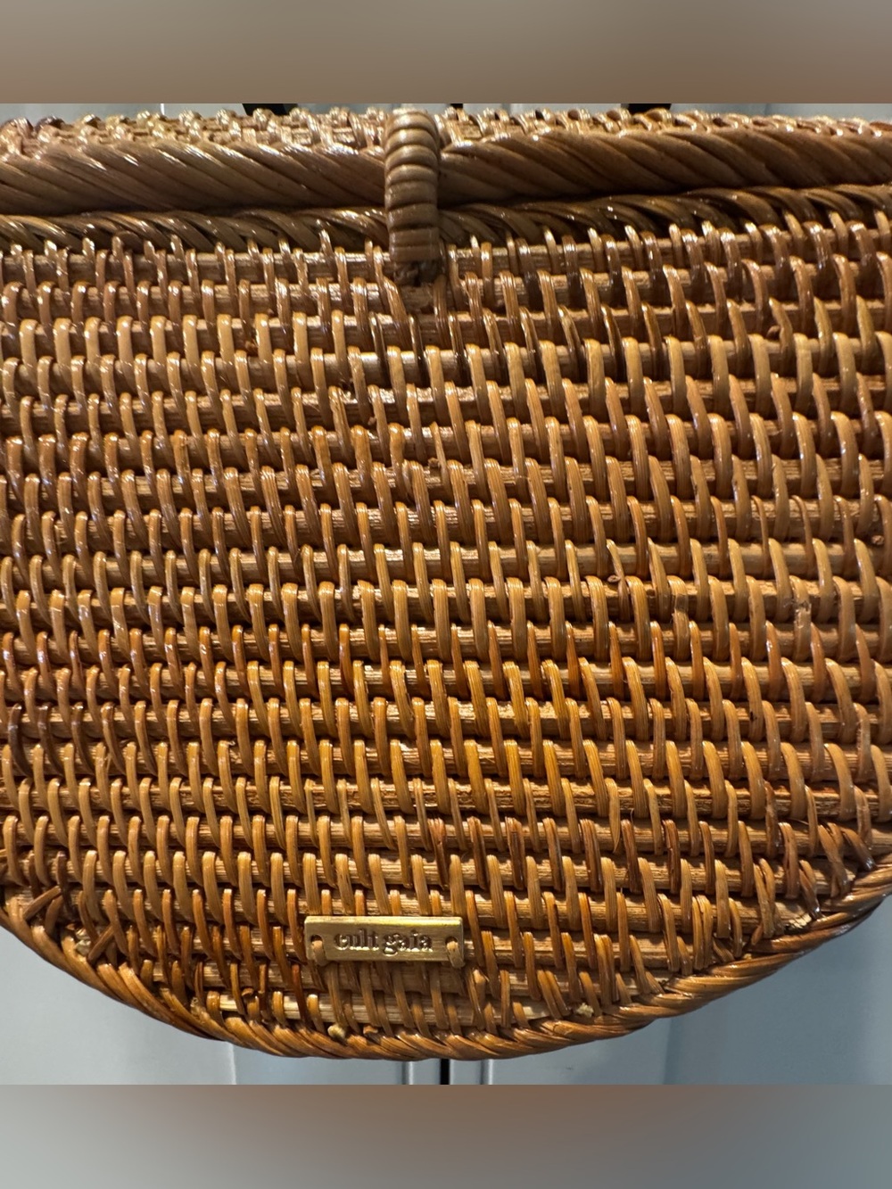 CULT GAIA Ryka Rattan Ark Handbag Purse - Picture 3 of 9